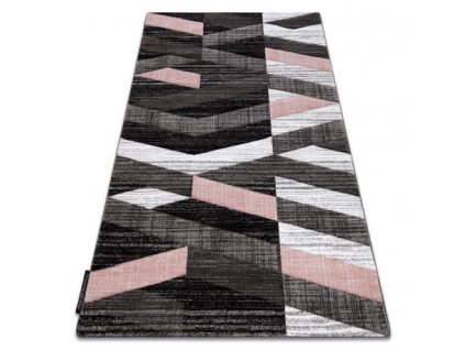 Sivo-roza pravokotna preproga Bax