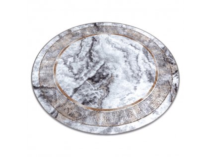 Sivo-zlata okrogla preproga Miro