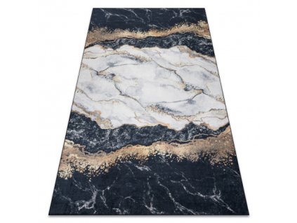 Sivo-zlata pravokotna preproga André