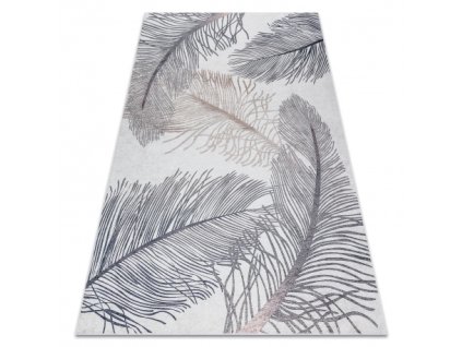 Sivo-bež preproga André z motivom peres.