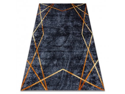 Sivo-črna geometrijska preproga Miro