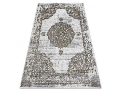 Sivo-zlata strukturirana preproga Rozeta