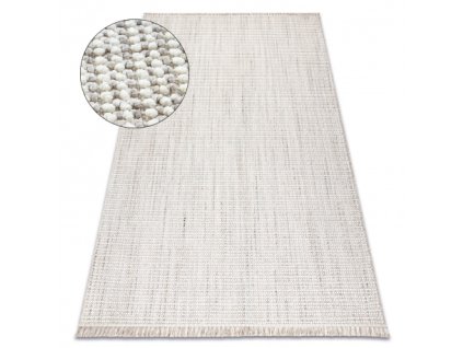 Sivo-bela pravokotna preproga Nano