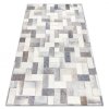 Sivo-bela patchwork preproga Patchwork