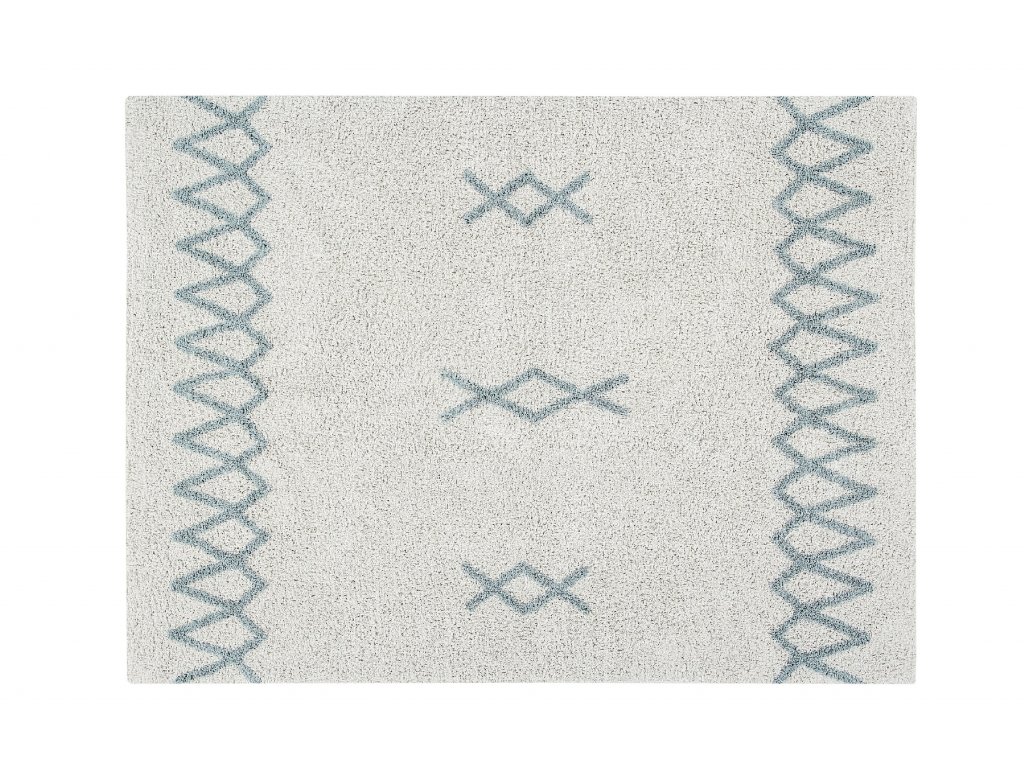 LC Béžovo-modrý škandinávsky koberec Atlas 120x160