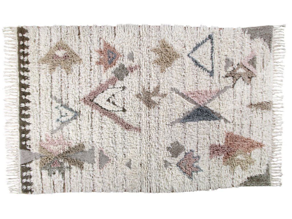 LC Béžový bavlnený škandinávsky koberec Arizona Rozmer: 140x200 cm