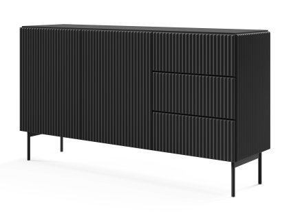 Čierna elegantná komoda na nožičkách Muti D