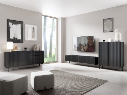 Obývacia izba Muti - čierna