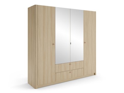 Štvordverová šatníková skriňa Viki