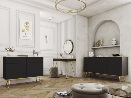 Spálňová zostava Orique - čierna