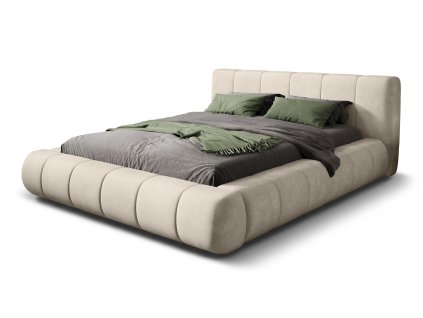 Béžová manželská posteľ Viglo 160x200