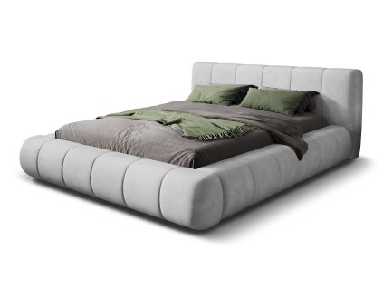 Sivá manželská posteľ Viglo