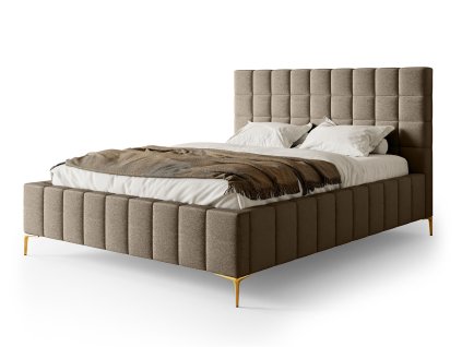 Hnedá manželská posteľ Greid