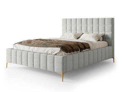 Biela manželská posteľ Greid