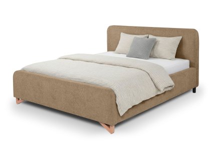 Svetlohnedá manželská posteľ Flamingo