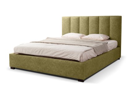 Olivová manželská posteľ Huigo