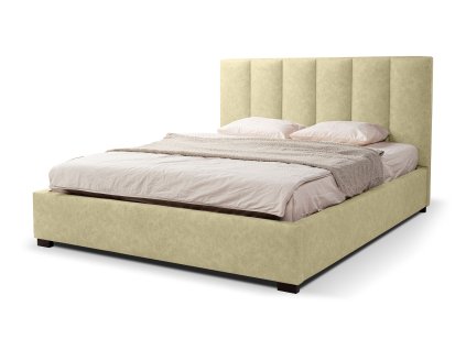 Manželská posteľ Huigo - krémová