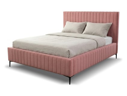 Ružová manželská posteľ Layla