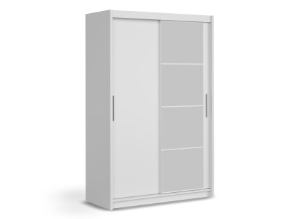 Biela dvojdverová šatníková skriňa Marios