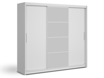 Biela trojdverová šatníková skriňa Marios