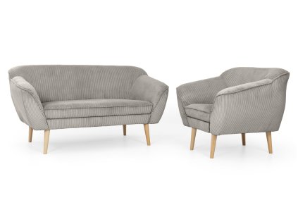 Svetlosivá súprava do obývačky Dory