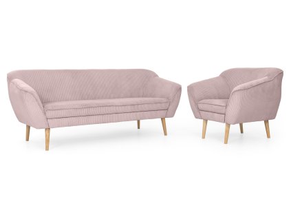 Ružová sedacia súprava Dory III