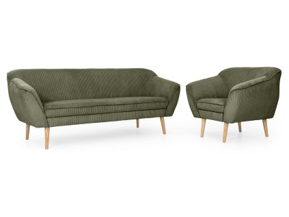 Olivová sedacia súprava Dory III