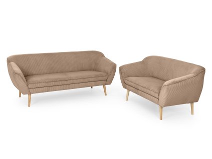 Sedacia súprava 3+2 Dory - svetlohnedá