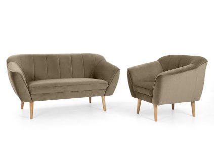 Svetlohnedá sada na sedenie Diva