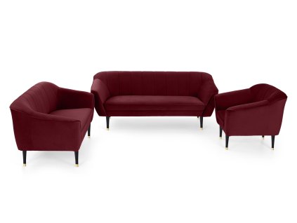 Bordová sedacia súprava 3+2+1 Diva