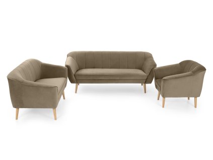 Svetlohnedá sedacia súprava 3+2+1 Diva