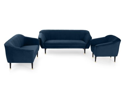 Modrá sedacia súprava 3+2+1 Diva