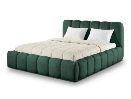 Tmavozelená manželská posteľ Micandi