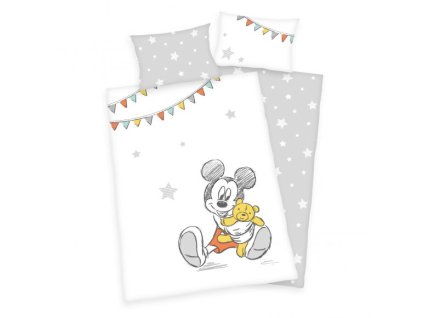 Detské bavlnené obliečky 100x135+40x60 - Mickey Mouse
