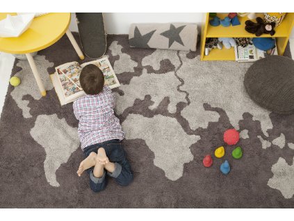 Prateľný koberec World Map 140x200