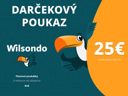 Elektronický darčekový poukaz 25€