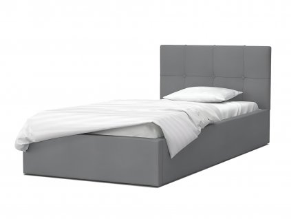Čalúnená jednolôžková posteľ Ingrit 200x90 - sivá