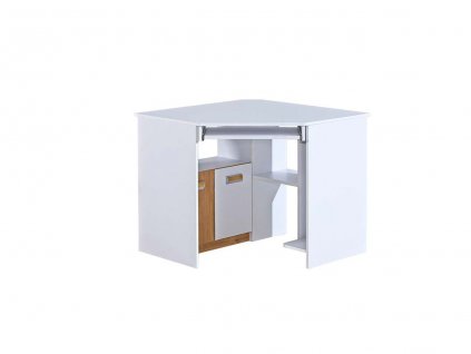 Rohový písací stôl LUCAS L11 - biela
