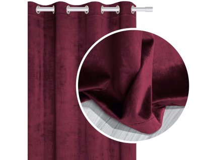 Velúrový záves Velvet bordový 140x250