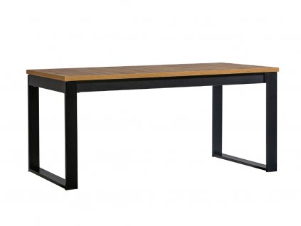 Rozkladací jedálenský stôl Lamelo - dub wotan/čierna