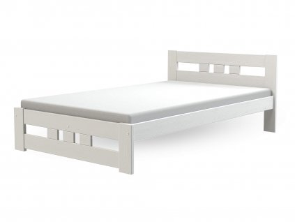 Masívna jednolôžková posteľ 120x200 Roma - biela