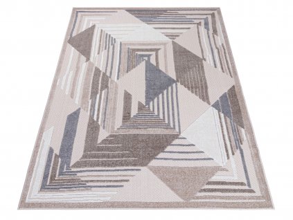 Béžový pruhovaný koberec Ebess