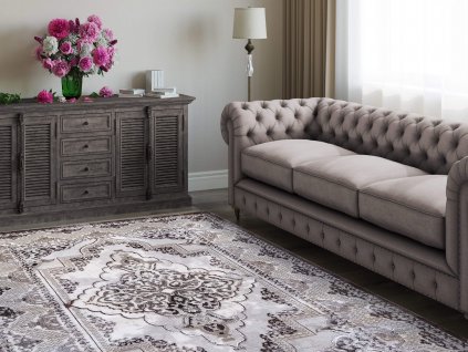 Krémovo-hnedý orientálny koberec Bisar