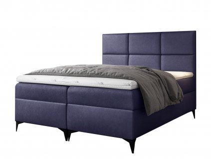 GR80768 1Boxspring posteľ FAVA s vrchným matracom - fialová Fancy