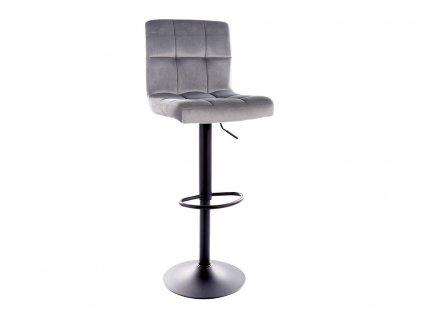 Barová stolička C105 v sivom dizajne.