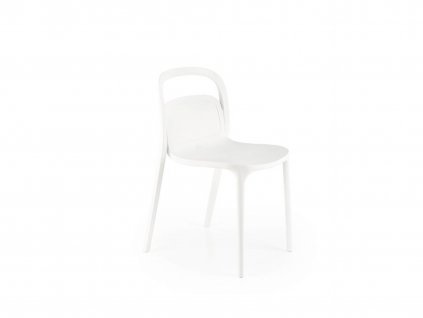 Záhradná stolička K490 v bielom prevedení.