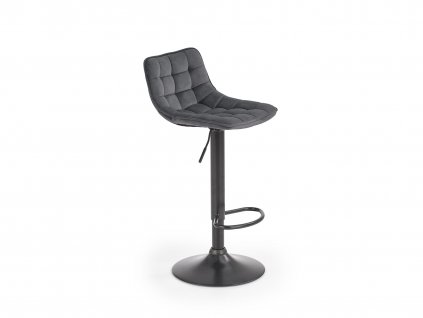 sivá čalúnená barová stolička HOKER H95