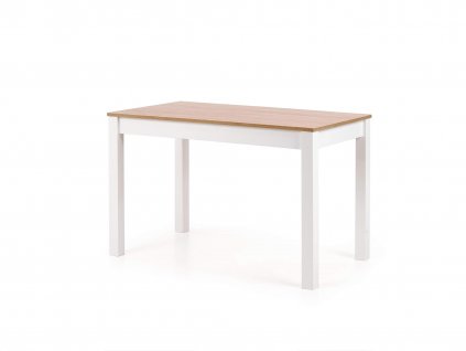 Jedálensky stôl vo farbe dub sonoma a biela.