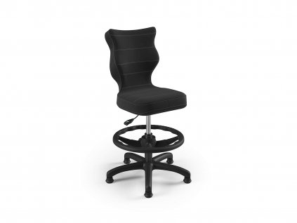 Čierna ergonomická stolička Petit určená pre deti a dorast.