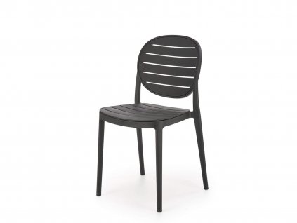 Čierna stohovateľná stolička K529